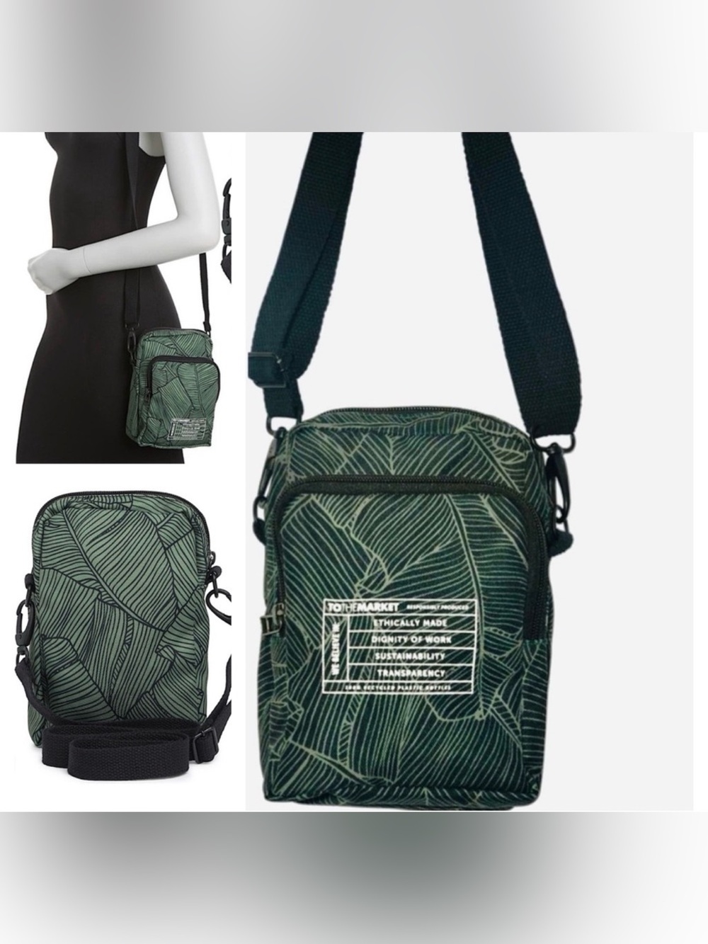 🆕🌿TO THE MARKET Sling Crossbody Bag 🖤
